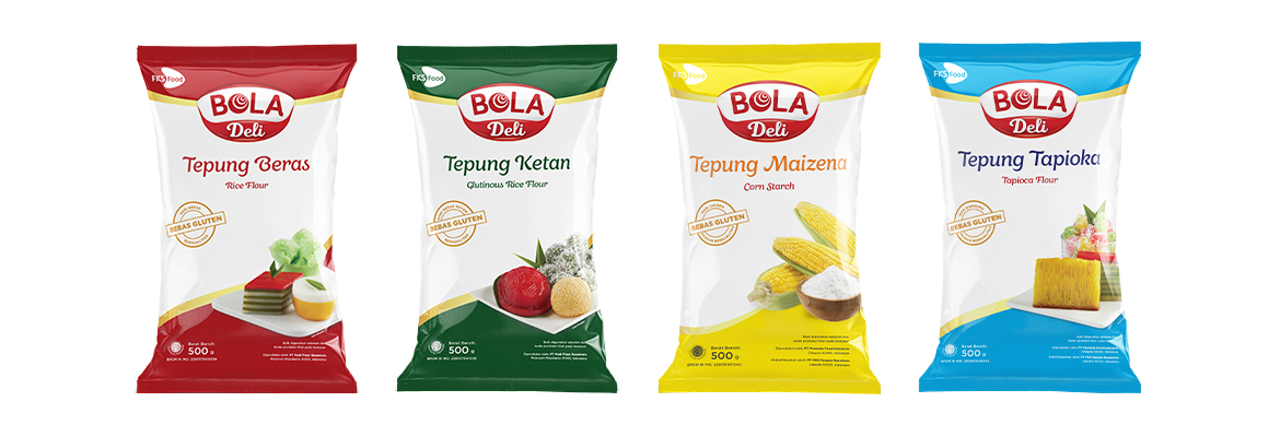 Produk bola deli tepung tapioka, tepung maizena, beras dan ketan